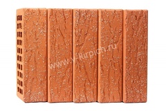 Кирпич лицевой Воротынский одинарный красный, кварц руст