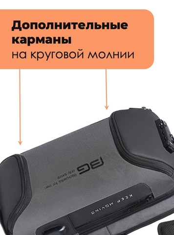 Картинка рюкзак однолямочный Bange BG-7082 Grey - 8