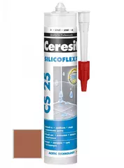 Герметик - затирка силиконовая Ceresit CS 25 Silicoflexx, какао , 280 мл 2336938
