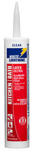 WHITE LIGHTNING KITCHEN/ BATH LATEX ULTRA SILICONIZED ACRYLIC LATEX SEALANT