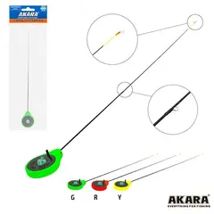 Уд. зим. Akara Finezza UL (0,7-2,8 гр.) Green (хлыст стеклопласт с кольцами)