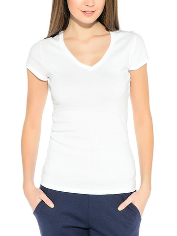 7575-2 футболка женская, белая
