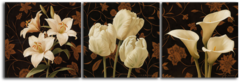 Модульная картина "Цветы белые лилии"