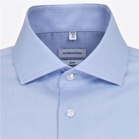 Сорочка мужская Seidensticker Slim Fit 01.693677-11 из оксфорда голубая