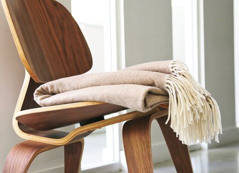 Плед 130x180 Blanc des Vosges Himalaya Creme