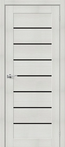 Межкомнатная дверь Браво-22 Bianco Melinga стекла Black Star, ТМ Браво