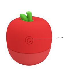 Красный клиторальный стимулятор в форме яблочка Apple Secret - 