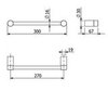 Kludi 58962N0 Vela R Держатель для полотенец, L=300 мм, Brushed Gold