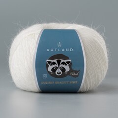 Пряжа "Норка" длинноворсовая Luxury, пух норки-70 % нейлон-30 %, белый