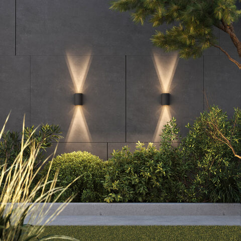 Уличный настенный светодиодный светильник Elektrostandard Twinray 35194/W 3000K черный