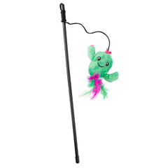 Mr.Kranch игрушка для кошек Кактус плюшевая с кошачьей мятой и перышками 17 см зеленая