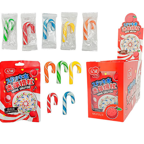 Леденцы трость со вкусом личи Yinuo 1кор*12бл*20шт, 25гр