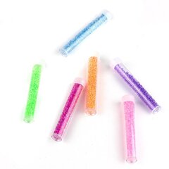 Набор бисера Alingar, круглый, 6 цветов х 2 шт, 6 гр, "Ассорти неон" (зел,роз,гол,оранж,фиол,фуксия), блистер 12 шт, тубус, европодвес