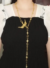 Колье - пояс (цепочка) длинное ПТИЦА (Голубь Мира) в стиле Schiaparelli