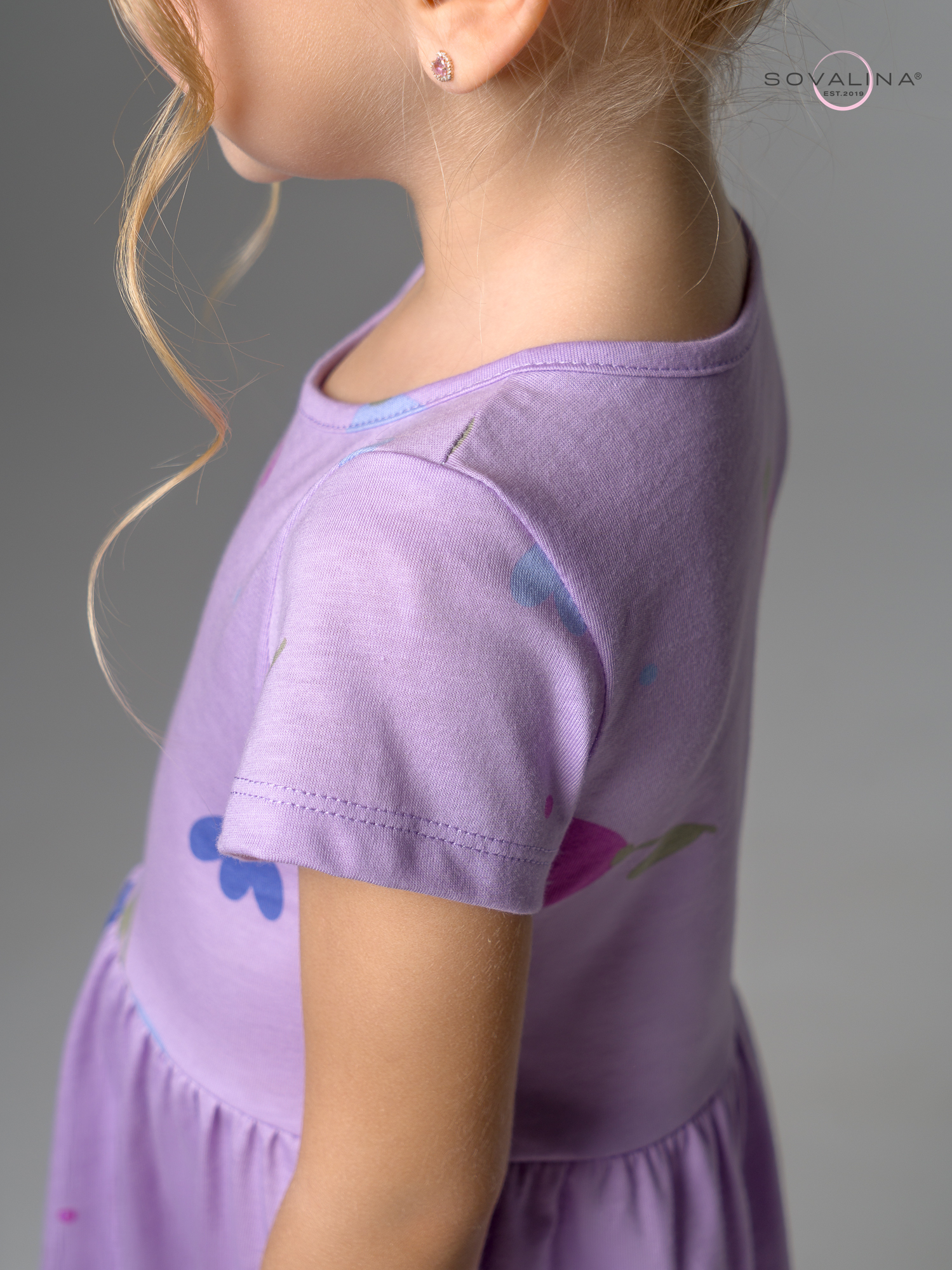 Платье Лето сиреневый колокольчик