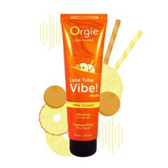 Лубрикант с эффектом вибрации Orgie Lube Tube Vibe Medium Pina Colada, 100 мл