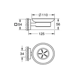Мыльница с держателем GROHE Start Cube (41096DC0)