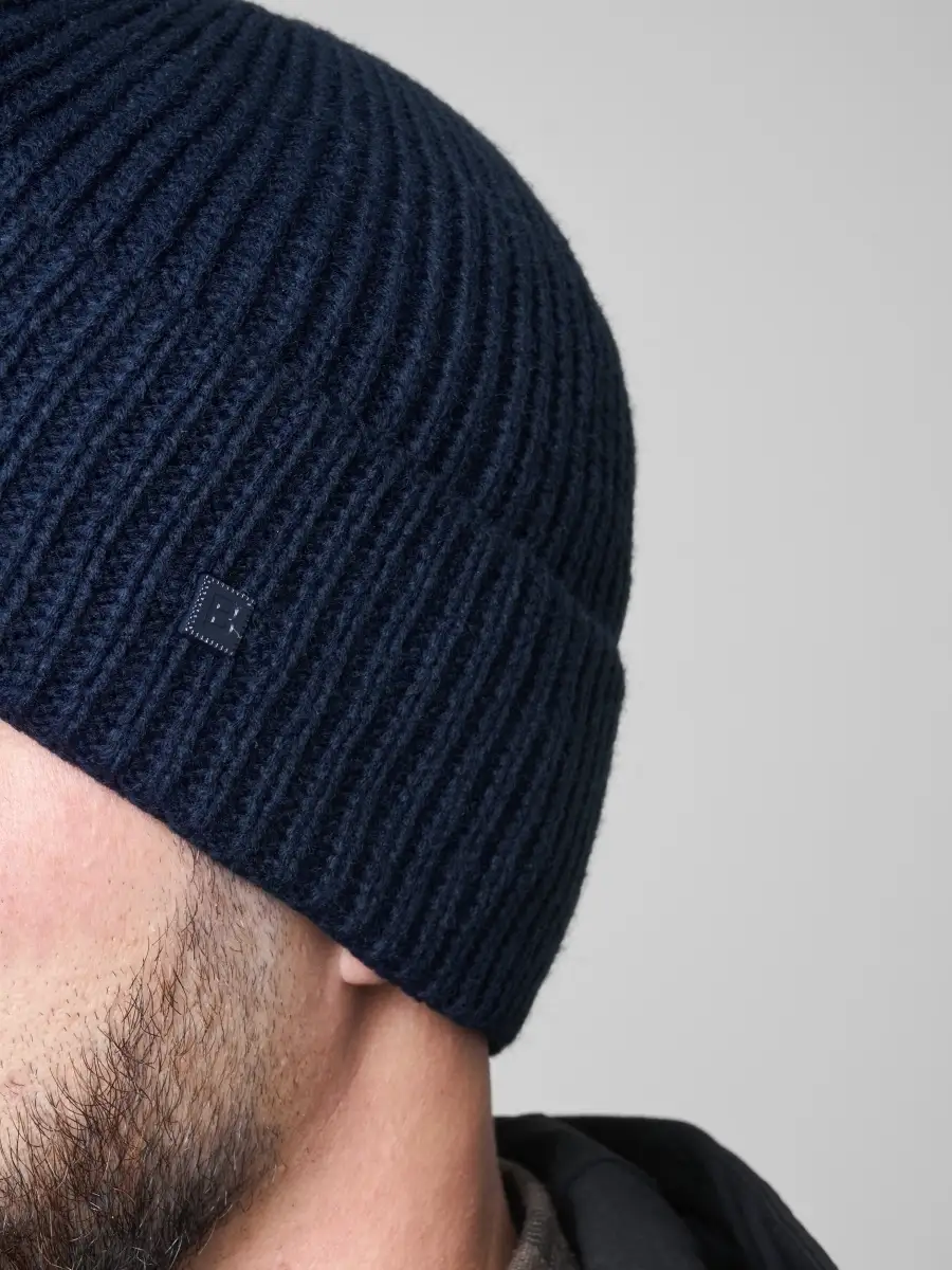 Шапка мужская зимняя шерстяная вязаная с подкладкой утеплителем из флиса, зимние мужские шапки