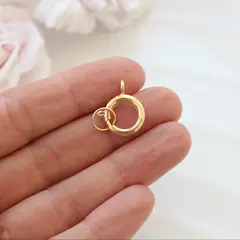 Замочек карабин круглый, 14 мм, позолота, З078