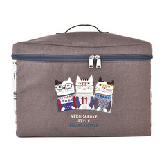 Складной кофр-органайзер для вещей, "NEKOMARUKE", коричневый, 24-7520-3, KUSUGURU