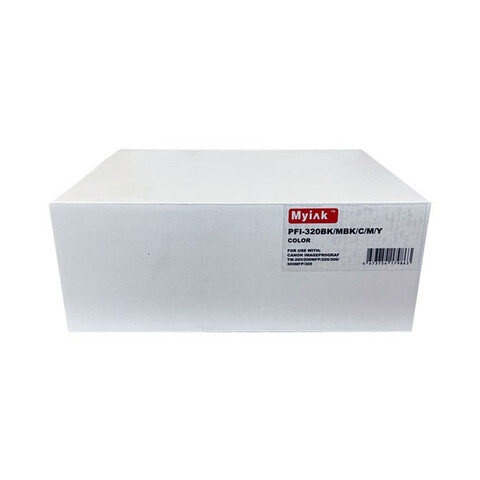 Картриджи ПЗК PFI-320BK, MBK, C, M, Y для CANON TM-200, 205, 300, 305, с авточипами, 5шт MyInk (БЕЗ ЧЕРНИЛ)