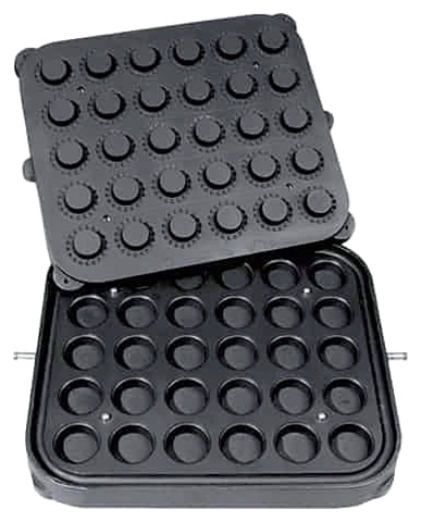 Форма для тарталетницы Kocateq DHTartmatic Plate 12 (круглые, верхний ? 49 мм, нижний ? 39 мм, 30 шт.)