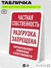 Табличка для частной территории 