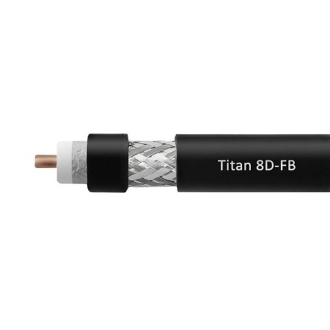 ВЧ кабель VEGATEL 8D-FB (Titan, черный/белый)