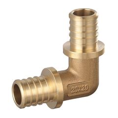 Угольник латунный для PEX 16-16 под надвижную гильзу, PLP