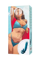 Зеленый вибратор с функцией Up&Down и стимулирующим кольцом Mija - 19 см. - 