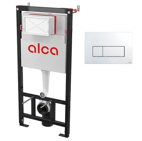 AlcaPlast инсталляция AM101/1120-4:1 RU M571-0001, кнопка M571 хром