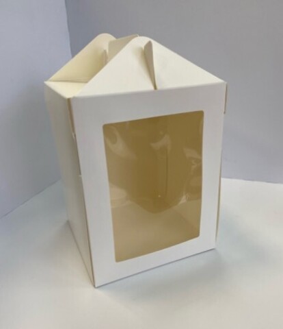 Короб для прян.домика и кулича(картон), 16*16*20 см, белый