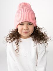 Шапка вязаная Woolly (роза)