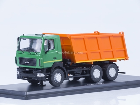 MAZ-6501 tipper restyling green-orange 1:43 Start Scale Models (SSM)