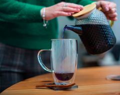 Стеклянная кружка с двойными стенками для чая и кофе, 450 мл