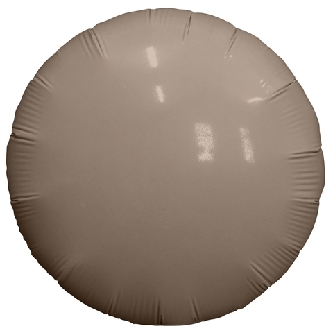 Воздушный шар круг Какао Сатин, 45 см