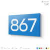 Номер на дверь 867, табличка на дверь для офиса, квартиры, кабинета, аудитории, склада, голубая 120х70 мм, Айдентика Технолоджи
