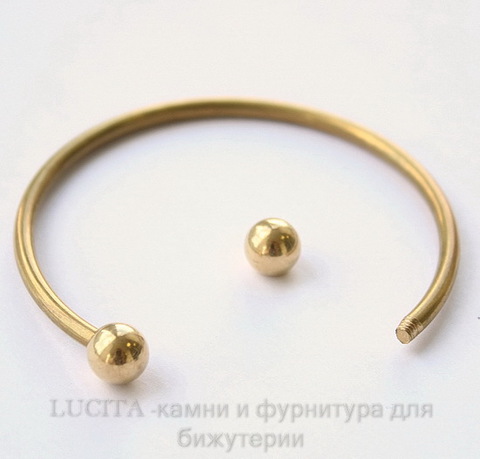 Основа для браслета "Пандора" с шариками, 14 см (цвет - светлая бронза)