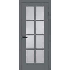 Купить Межкомнатная дверь экошпон Profilo Porte PSC-41 графит остеклённая