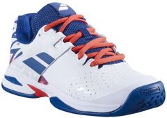 Детские теннисные кроссовки Babolat Propulse All Court Junior Boy - white/estate blue