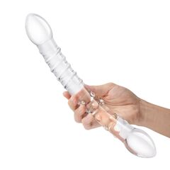 Двусторонний стеклянный фаллоимитатор 12’’ Girthy Double Trouble Glass Dildo - 30 см. - 