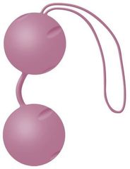 Нежно-розовые вагинальные шарики Joyballs с петелькой - 
