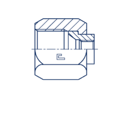 Соединение для манометра BSP 1/4" D18-20 JIC 1.1/16" CAST