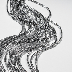 Гематин (гематит), разделитель многогранник 3мм, оттенок "Родий"