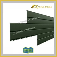 Сайдинг металлический L -Брус VikingMP-01- RALL 6007 Бутылочно- зеленый 0.45мм