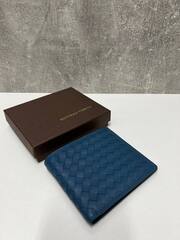 Бумажник Bottega Veneta Intrecciato синий