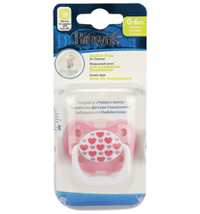 Пустышка PreVent КЛАССИКА, 0-6 месяцев, с крышкой. для девочек (стандарт)