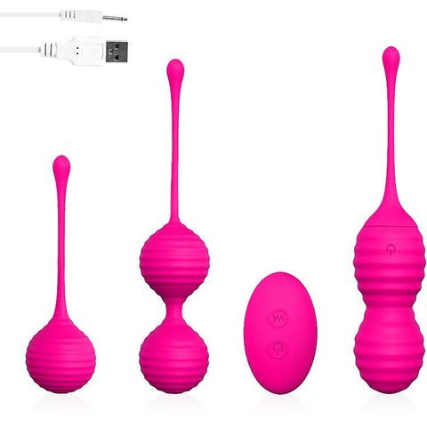 Набор из 3 ярко-розовых вагинальных шариков SWEETHEART - S-HANDE SHD-S154