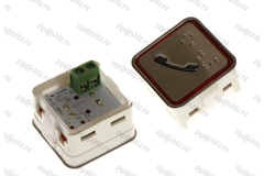 Кнопка (кнопочный модуль) KA302-PHN "Трубка", квадратная, Брайль