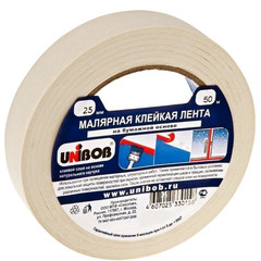 Клейкая лента малярная Unibob 25мм х 50м